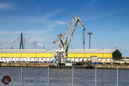Hamburg, Germany : Port of Hamburg, Container Terminalのeditorial素材