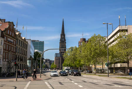 Hamburg, Germany, May 11, 2019: Hamburg city centerのeditorial素材