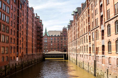 Famous Speicherstadt warehouse district in Hamburg within the HafenCity quarter, Germany. Hamburgのeditorial素材