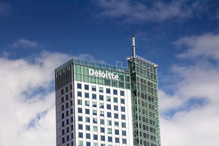 ROTTERDAM, NETHERLANDS : Deloitte office in Rotteerdam deloitte does Tax Accounting, Consultanc and Financial adviceのeditorial素材