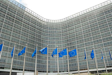 Brussels, BELGIUM : European Commission Headquarters building in Brussels, Belgium, Europe