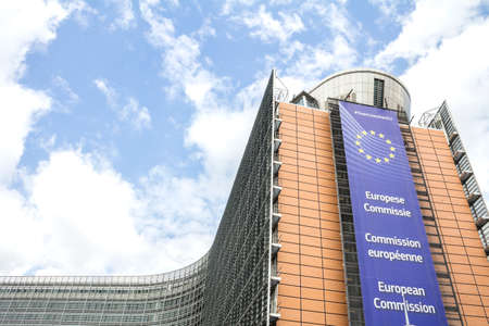 Brussels, BELGIUM : European Commission Headquarters building in Brussels, Belgium, Europe