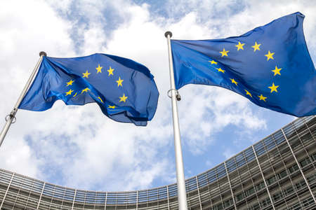 Brussels, BELGIUM : European Commission Headquarters building in Brussels, Belgium, Europeのeditorial素材