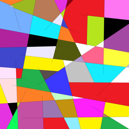 Vivid colors of the full spectrum of the rainbow and different shapes with some irregularities.のイラスト素材