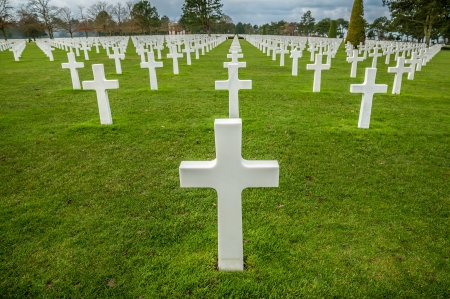 American military cemetery of the fallen during the landing in Normandy on D Dayのeditorial素材