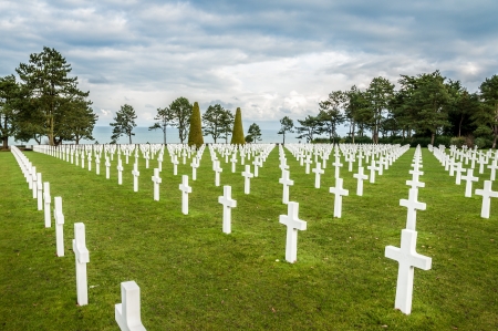 American military cemetery of the fallen during the landing in Normandy on D Dayのeditorial素材