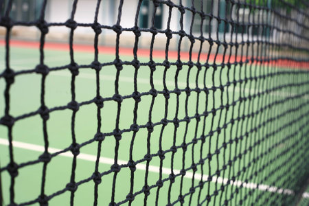 outdoor tennis net の写真素材