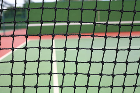 outdoor tennis net の写真素材