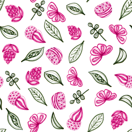 Seamless pattern with floral elements.の写真素材