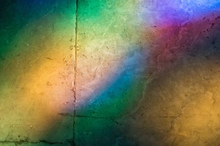 Abstract background: Colorful lights on the wall.