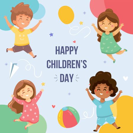 Happy Children's Dayのイラスト素材