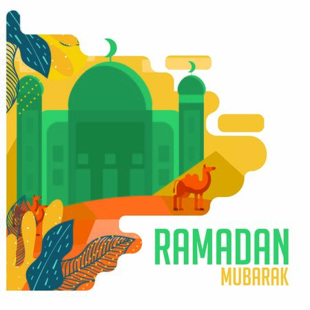 A greeting card for Ramadan Mubarakのイラスト素材