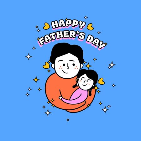 Happy Father's Day Illustration Vectorのイラスト素材