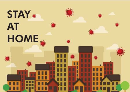 Stay At Homeのイラスト素材