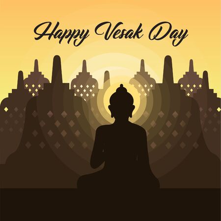 Happy Vesak Dayのイラスト素材