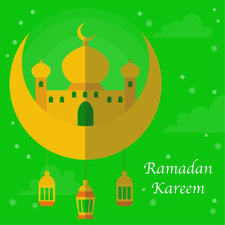 Poster Ramadan Kareem with vector illustrationのイラスト素材