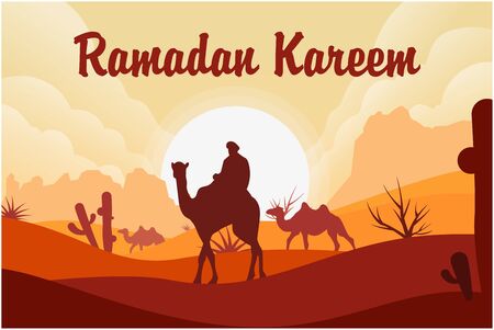 Poster Ramadan Kareem with vector illustrationのイラスト素材