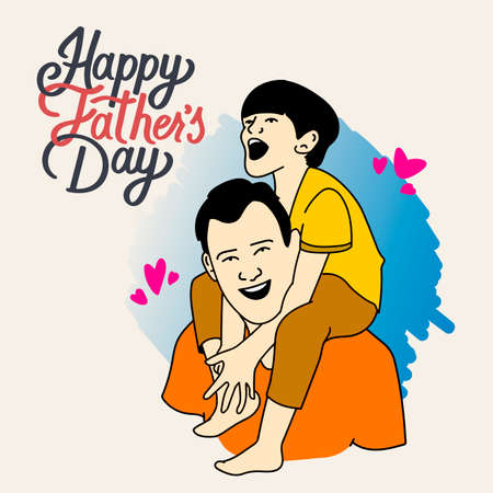 happy father's day poster designのイラスト素材