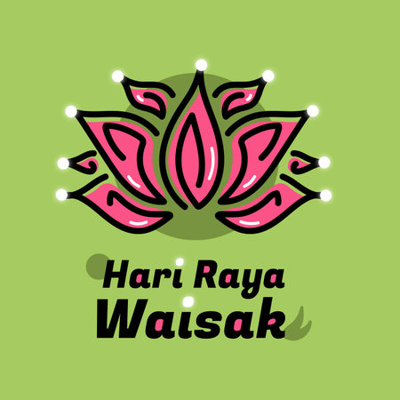Hari Raya Waisak / Vesak Dayのイラスト素材
