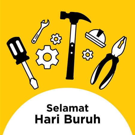 Labor Day Greeting - Indonesiaのイラスト素材