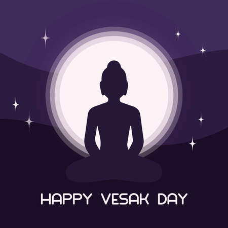 Illustration of Happy Vesak Day Celebrationのイラスト素材