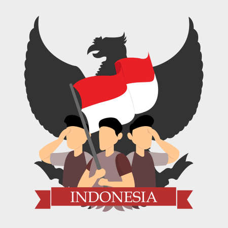 Indonesian Independence Day. Which is held every August 17thのイラスト素材