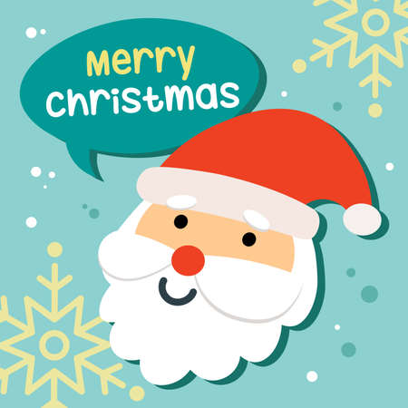 Christmas Greeting Card with Santa Clausのイラスト素材