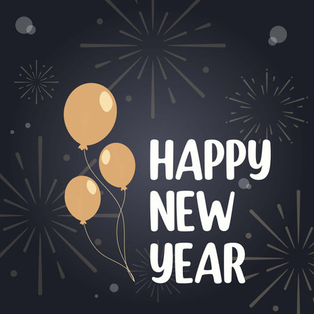 Happy New Year Vector Illustrationのイラスト素材