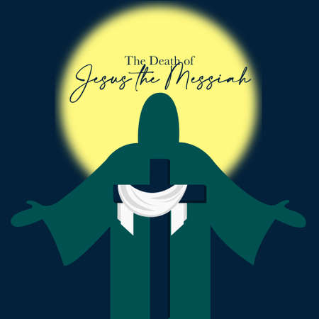 The Death of Jesus the Messiah Greeting Card.のイラスト素材