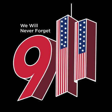 Patriot Day (September 11) - We Will Never Forget 9/11のイラスト素材