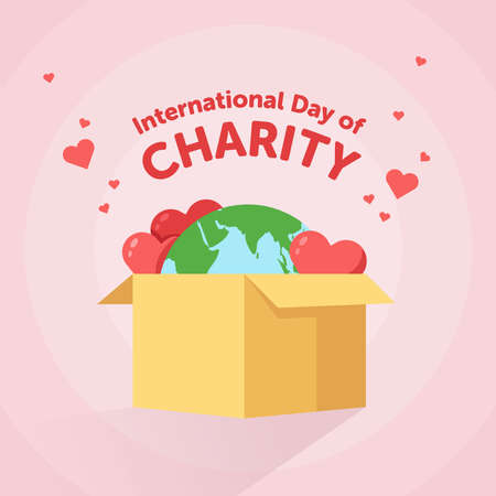 International Day of Charity Greetings Vector Illustrationのイラスト素材