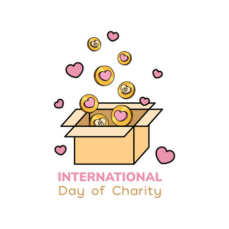 Vector Illustration dor International Day of Charityのイラスト素材