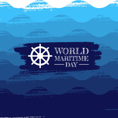 Vector Illustration for World Maritime Dayのイラスト素材