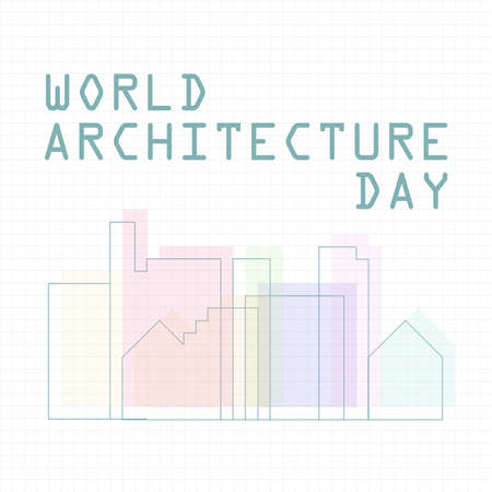 Vector Illustration for World Architecture Dayのイラスト素材