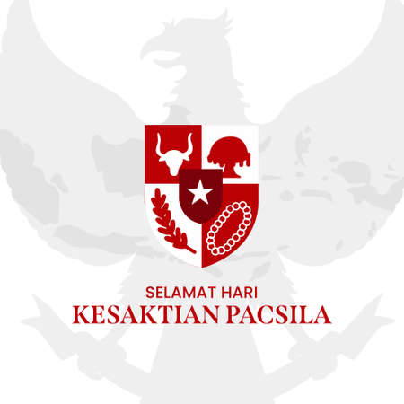 Vector Illustration of Kesaktian Pancasilaのイラスト素材