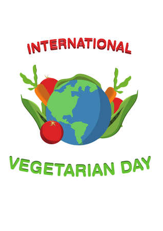 International Vegetarian Day Vectorのイラスト素材