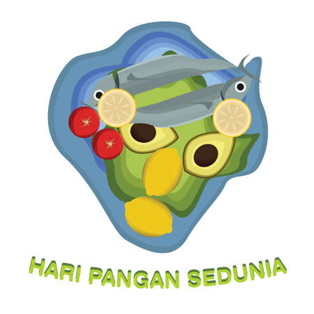 Hari Pangan Sedunia Vector Illustrationのイラスト素材