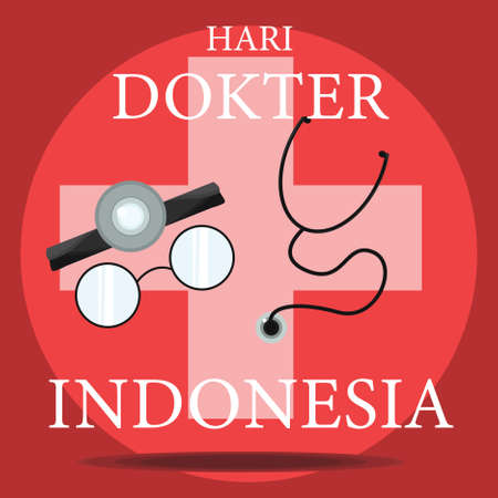 Hari Dokter Indonesia Vector Illustrationのイラスト素材