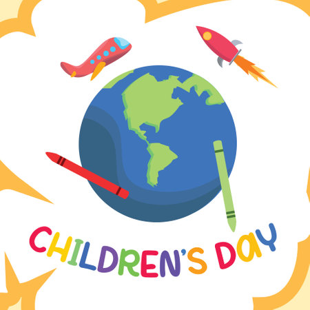 World Children's Day Vector Illustrationのイラスト素材