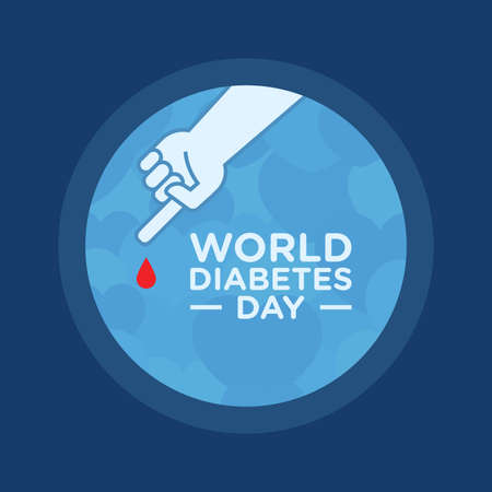 Vector Illustration for World Diabetes Dayのイラスト素材