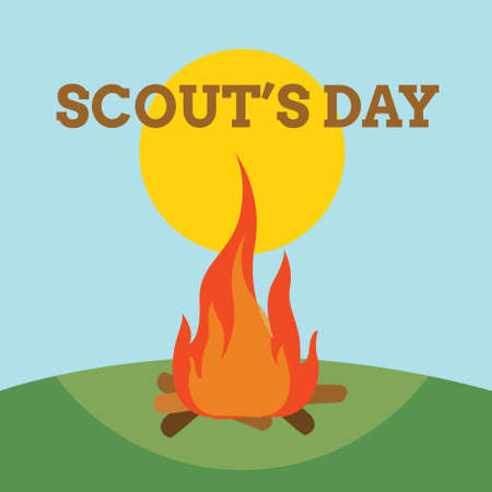 World Scout's Day Vector Illustrationのイラスト素材