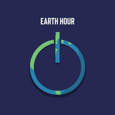 International Earth Hour Vector Illustrationのイラスト素材