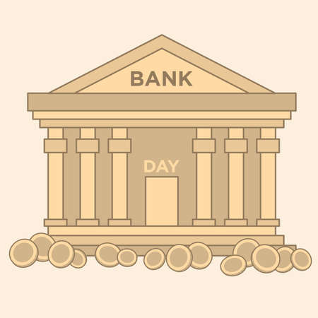 Vector Illustration for Bank Dayのイラスト素材