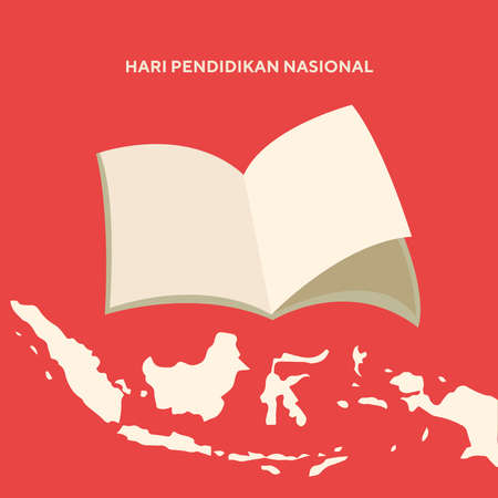 Hari Pendidikan Nasional (Translation: National Education Day)のイラスト素材