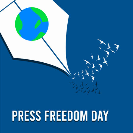 Press Freedom Day Vector Illustrationのイラスト素材