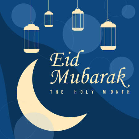 Happy Eid Mubarak Vector Illustrationのイラスト素材
