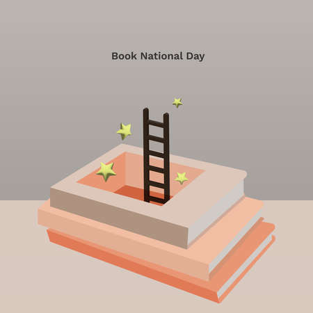 Happy Indonesian Book National Dayのイラスト素材