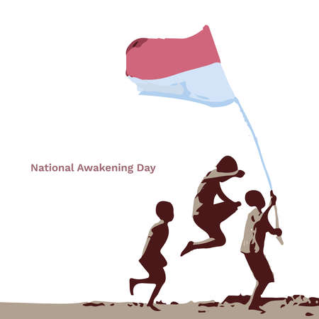 Happy Indonesian National Awakening Dayのイラスト素材