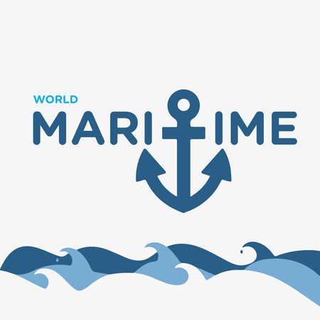 Happy World International Maritime Dayのイラスト素材