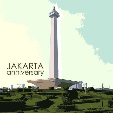 Vector Illustration for Jakarta Anniversaryのイラスト素材